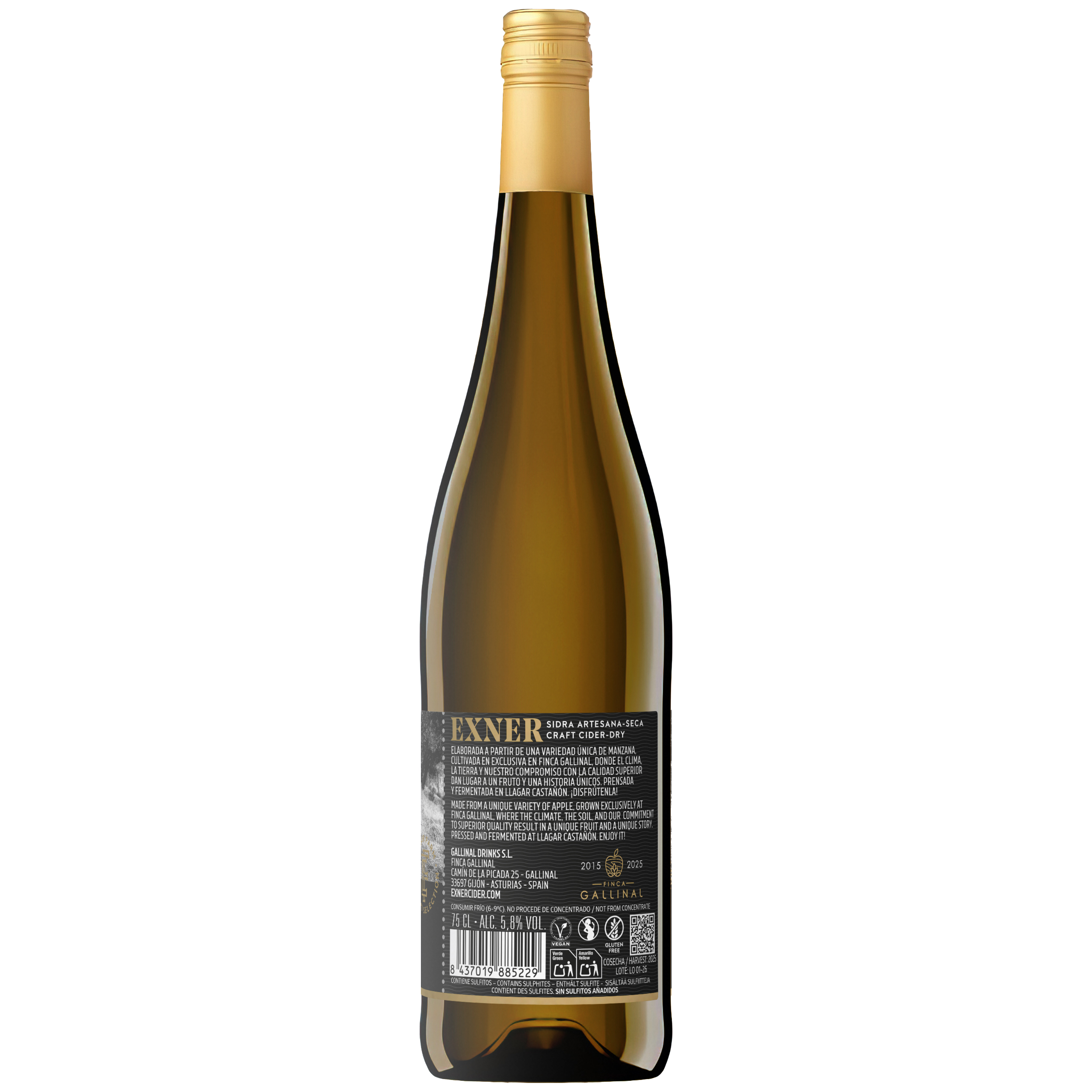 EXNER Sidra Artesana 75 cl. 3 bot. + Sidra Única 75 cl. 3 bot. caja de 6 - Imagen 5